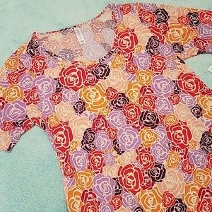 Lularoe Medium Perfect T Roses New